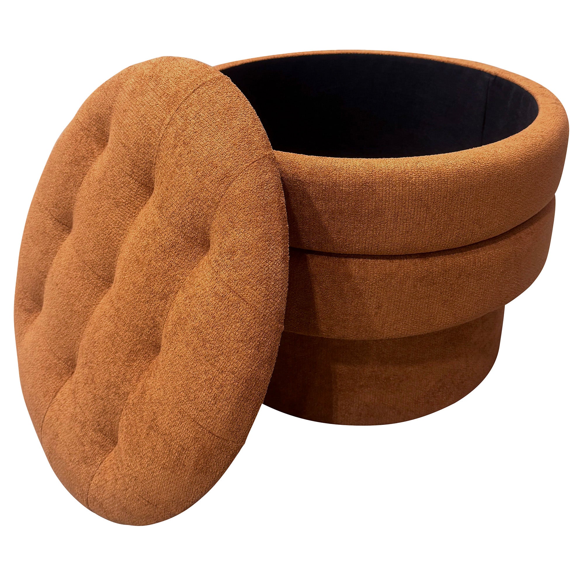 KEPLER-ROUND STORAGE OTTOMAN-RUST