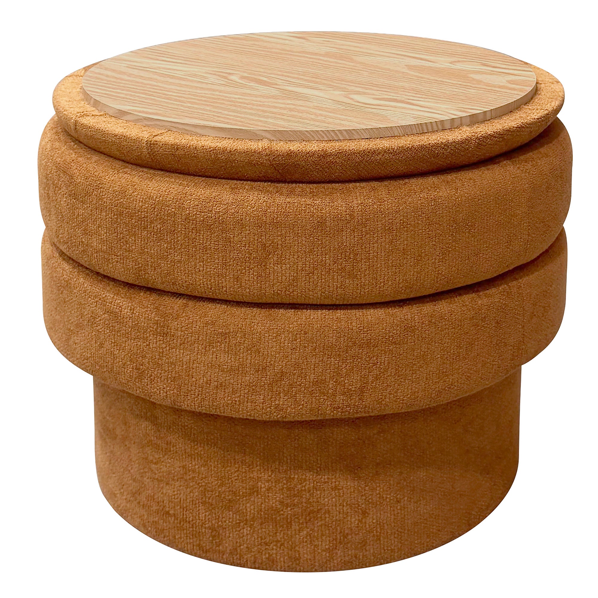 KEPLER-ROUND STORAGE OTTOMAN-RUST