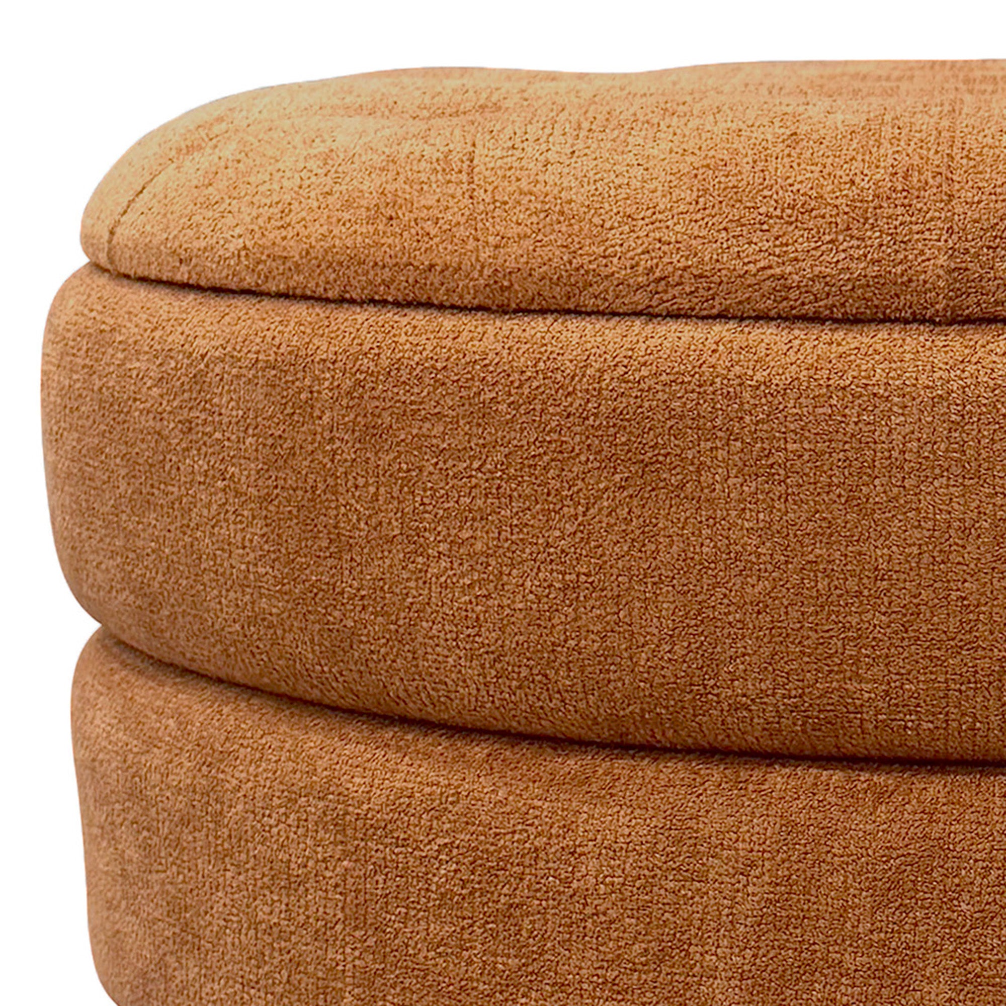KEPLER-ROUND STORAGE OTTOMAN-RUST