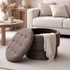 KEPLER-RND STORAGE OTTOMAN-WARM CHARCOAL