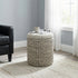 INDIGO-STORAGE OTTOMAN-BEIGE CHARCOAL