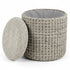 INDIGO-STORAGE OTTOMAN-BEIGE CHARCOAL