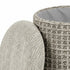 INDIGO-STORAGE OTTOMAN-BEIGE CHARCOAL