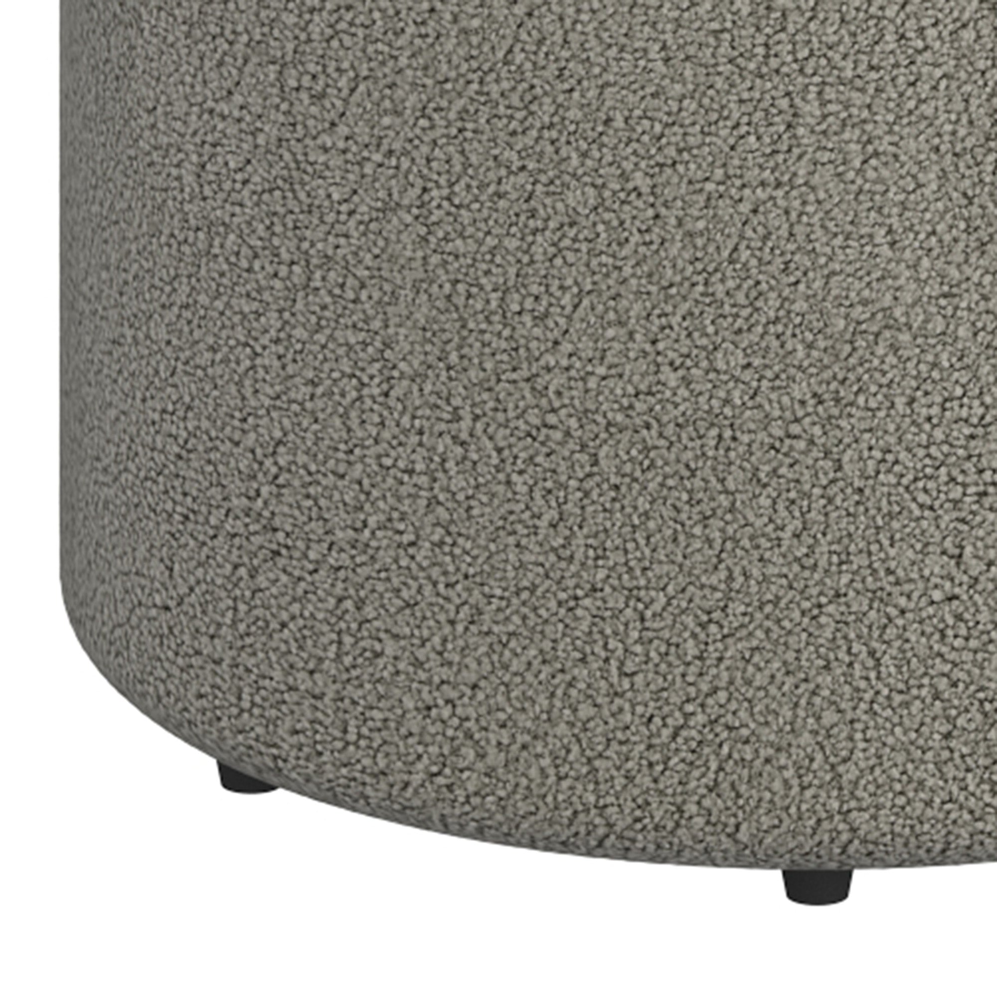 NOVAR-ROUND SWIVEL OTTOMAN-WARM GREY
