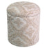 MAGNOLIA-ROUND STORAGE OTTOMAN-IVORY