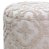 MAGNOLIA-ROUND STORAGE OTTOMAN-IVORY