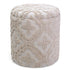 MAGNOLIA-ROUND STORAGE OTTOMAN-IVORY
