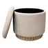 SADIE-ROUND STORAGE OTTOMAN-OAT