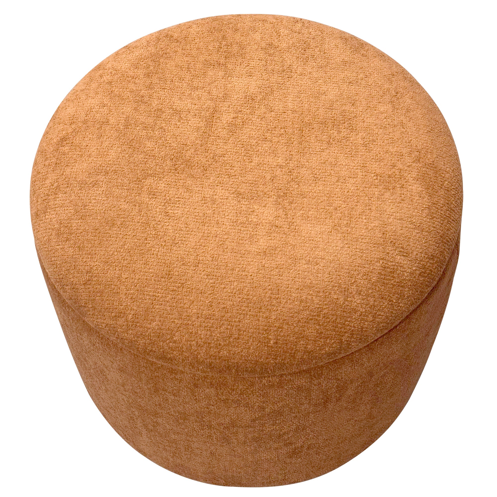 SADIE-ROUND STORAGE OTTOMAN-RUST