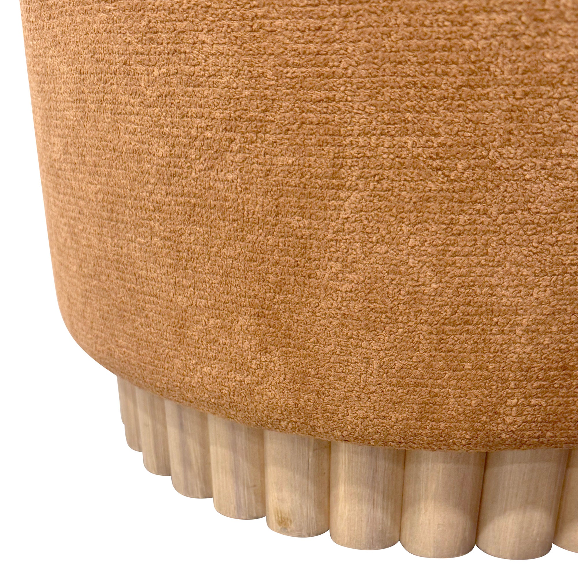 SADIE-ROUND STORAGE OTTOMAN-RUST
