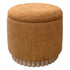 SADIE-ROUND STORAGE OTTOMAN-RUST