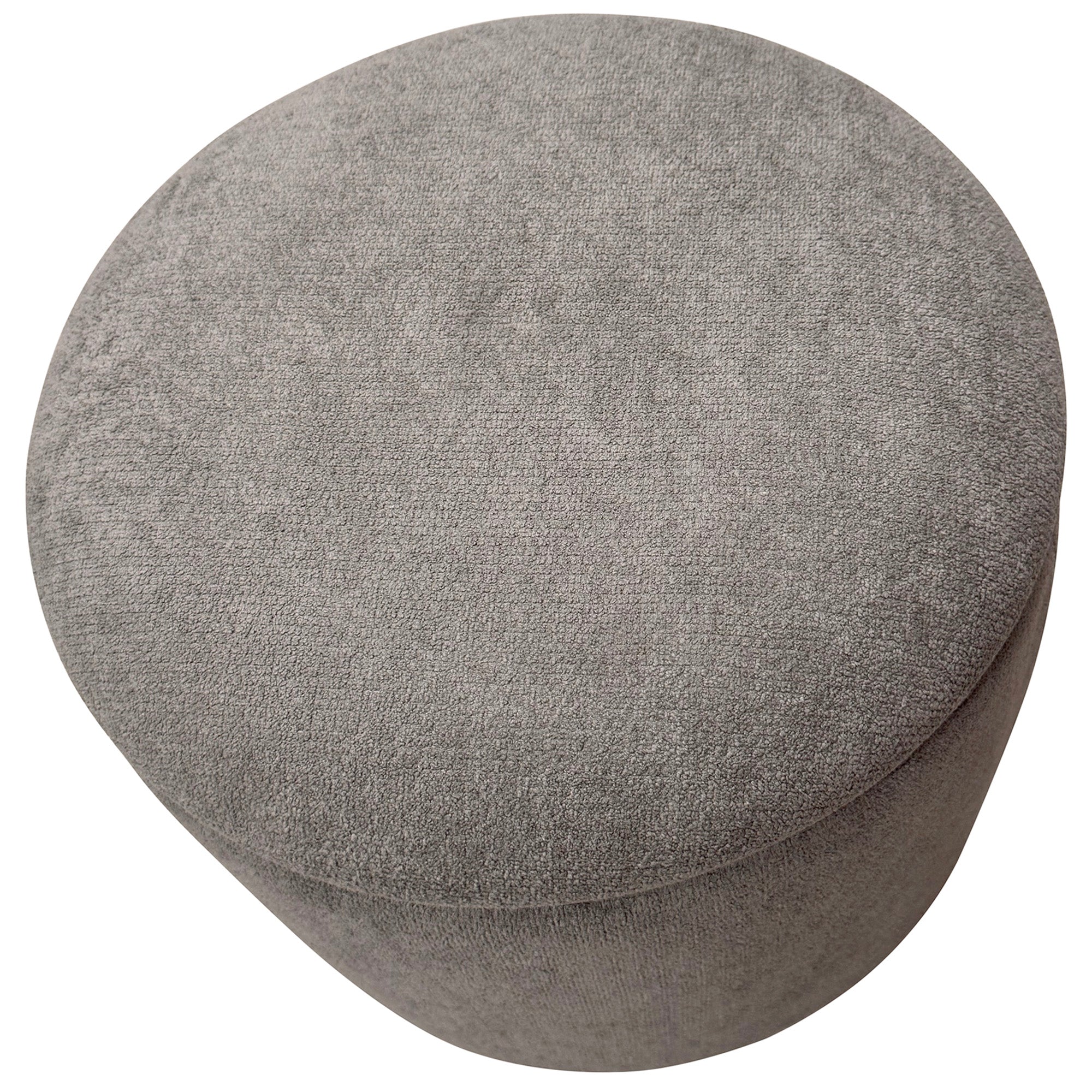 SADIE-RND STORAGE OTTOMAN-WARM CHARCOAL
