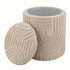 LULLU-ROUND STORAGE OTTOMAN-BEIGE