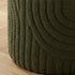 LULLU-ROUND STORAGE OTTOMAN-OLIVE GREEN