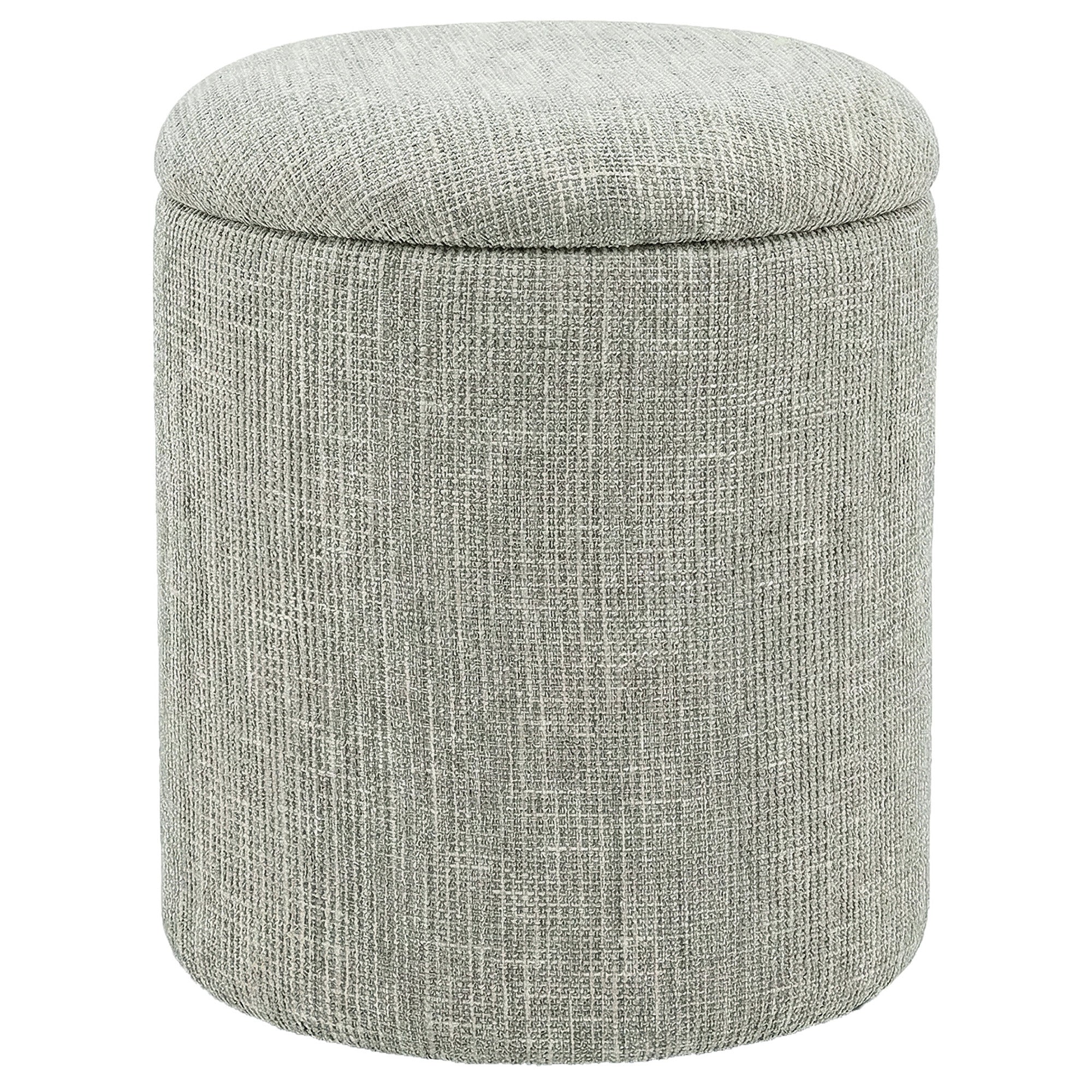 TWYLA-ROUND STORAGE OTTOMAN-SAGE