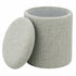 TWYLA-ROUND STORAGE OTTOMAN-SAGE