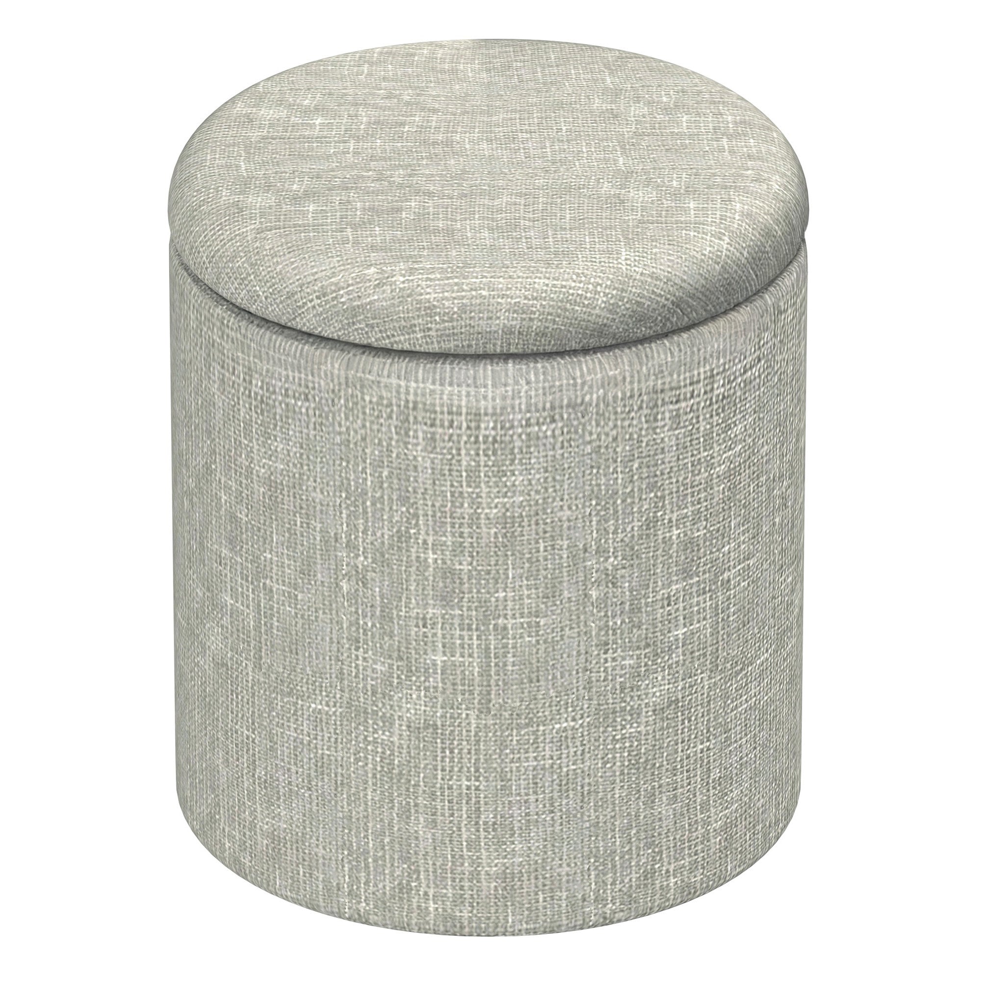 TWYLA-ROUND STORAGE OTTOMAN-SAGE