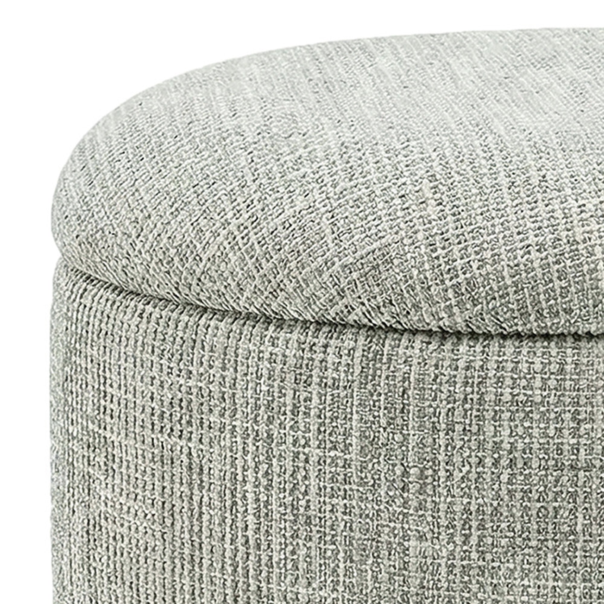 TWYLA-ROUND STORAGE OTTOMAN-SAGE