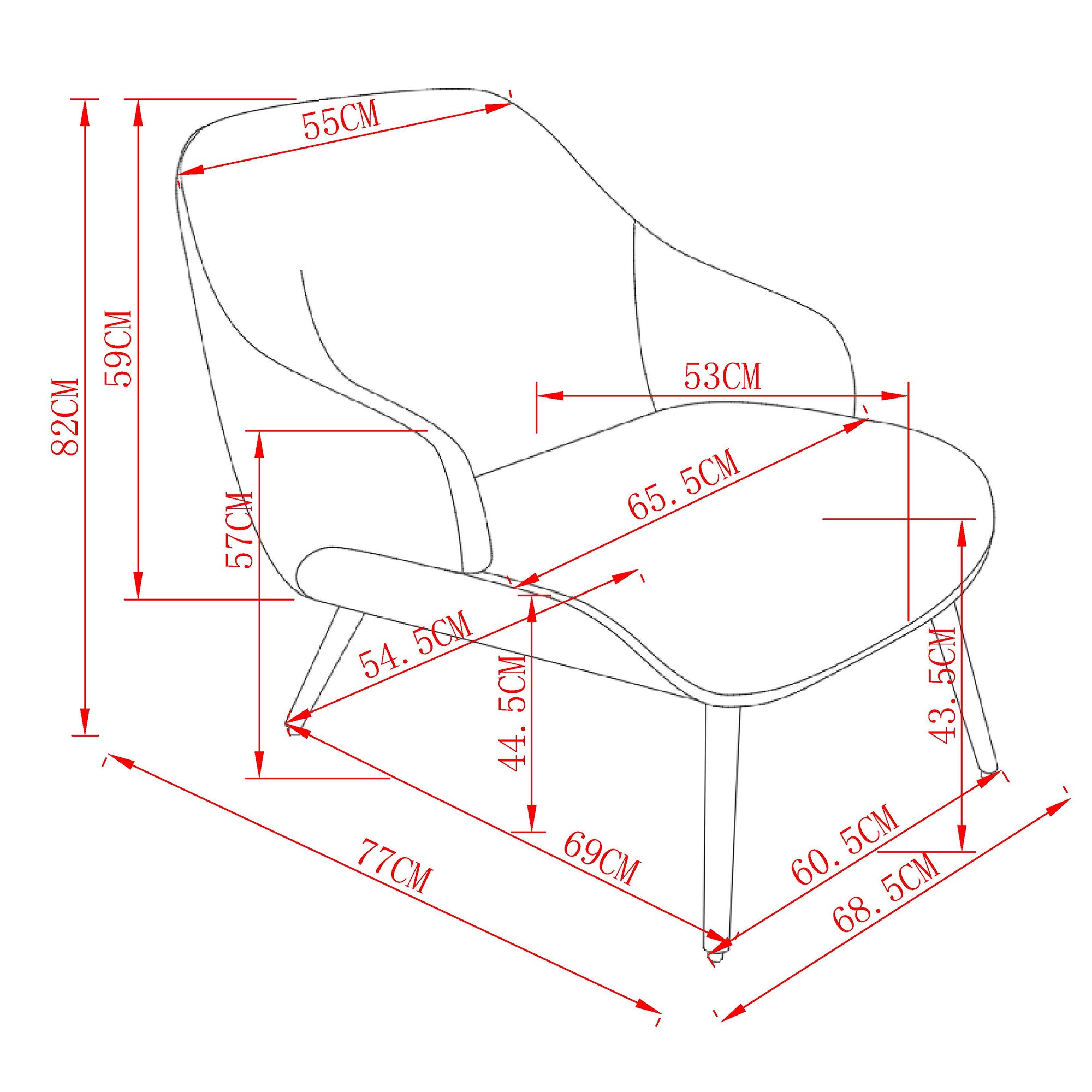 UMBER-ACCENT CHAIR-BLACK