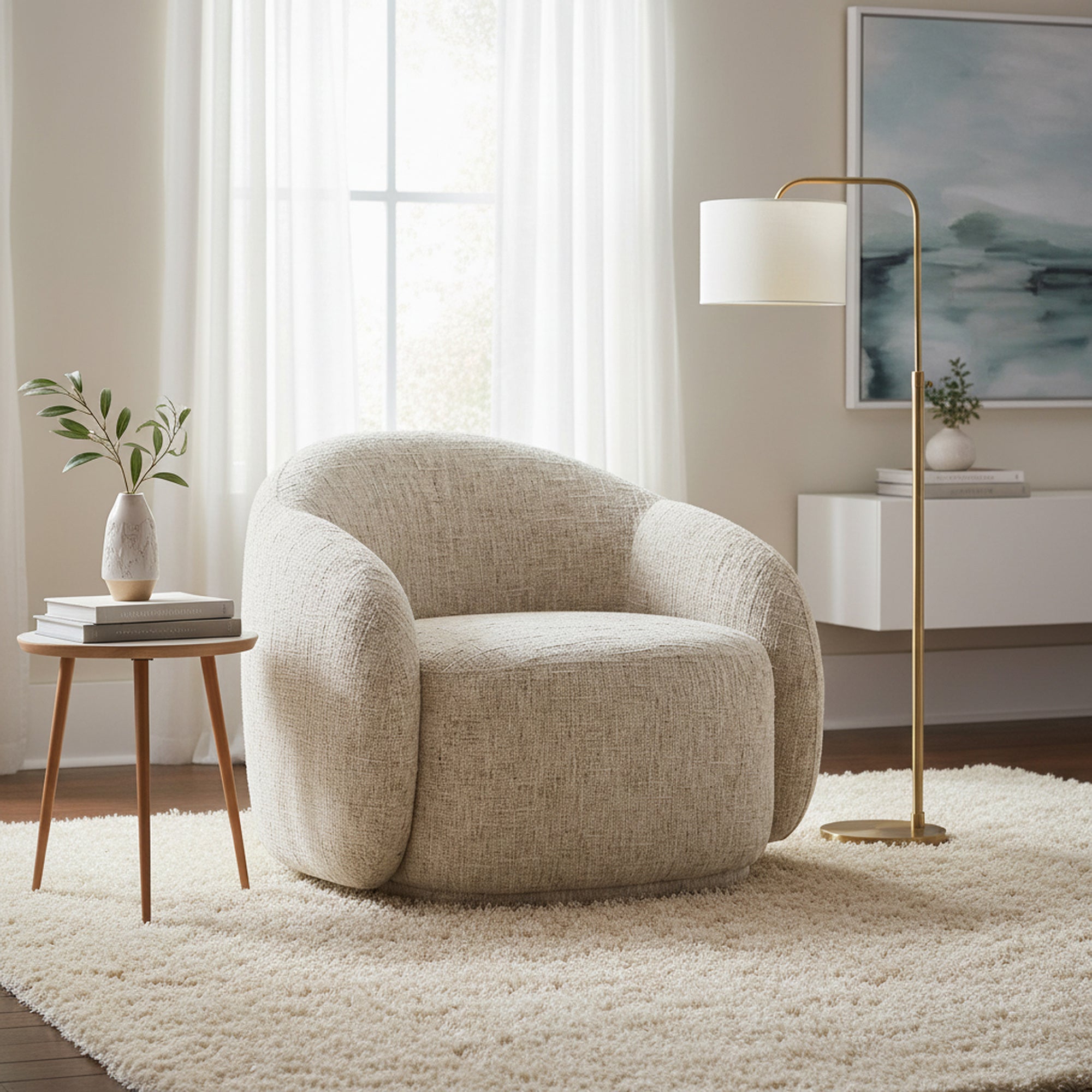 AMRIEL-ACCENT CHAIR-BEIGE