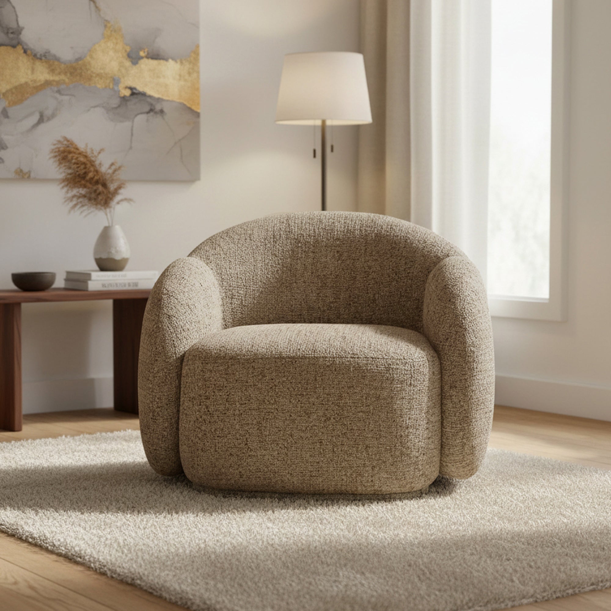 AMRIEL-ACCENT CHAIR-BROWN
