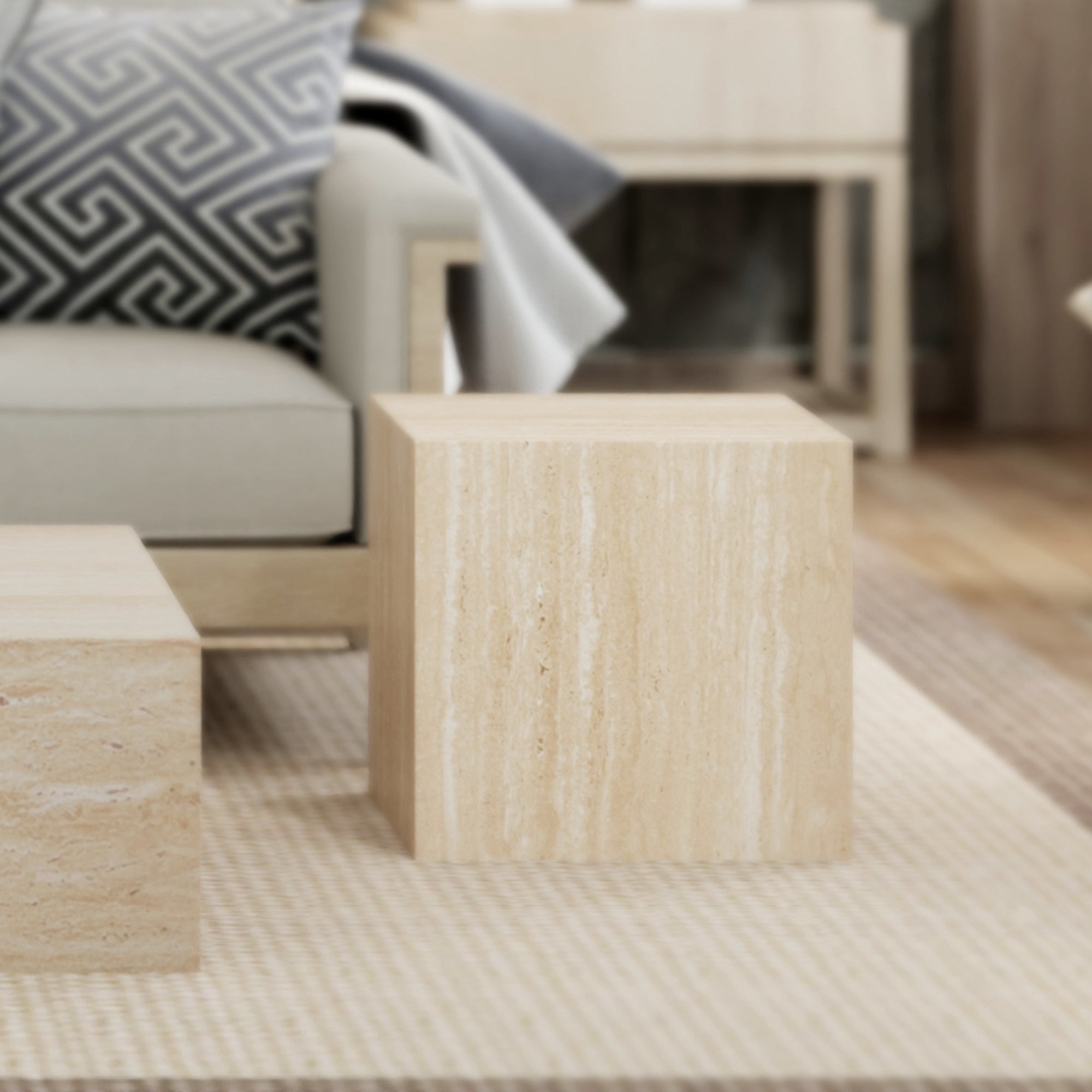 ARTEMIS-SQUARE ACCENT TBL-TRAVERTINE