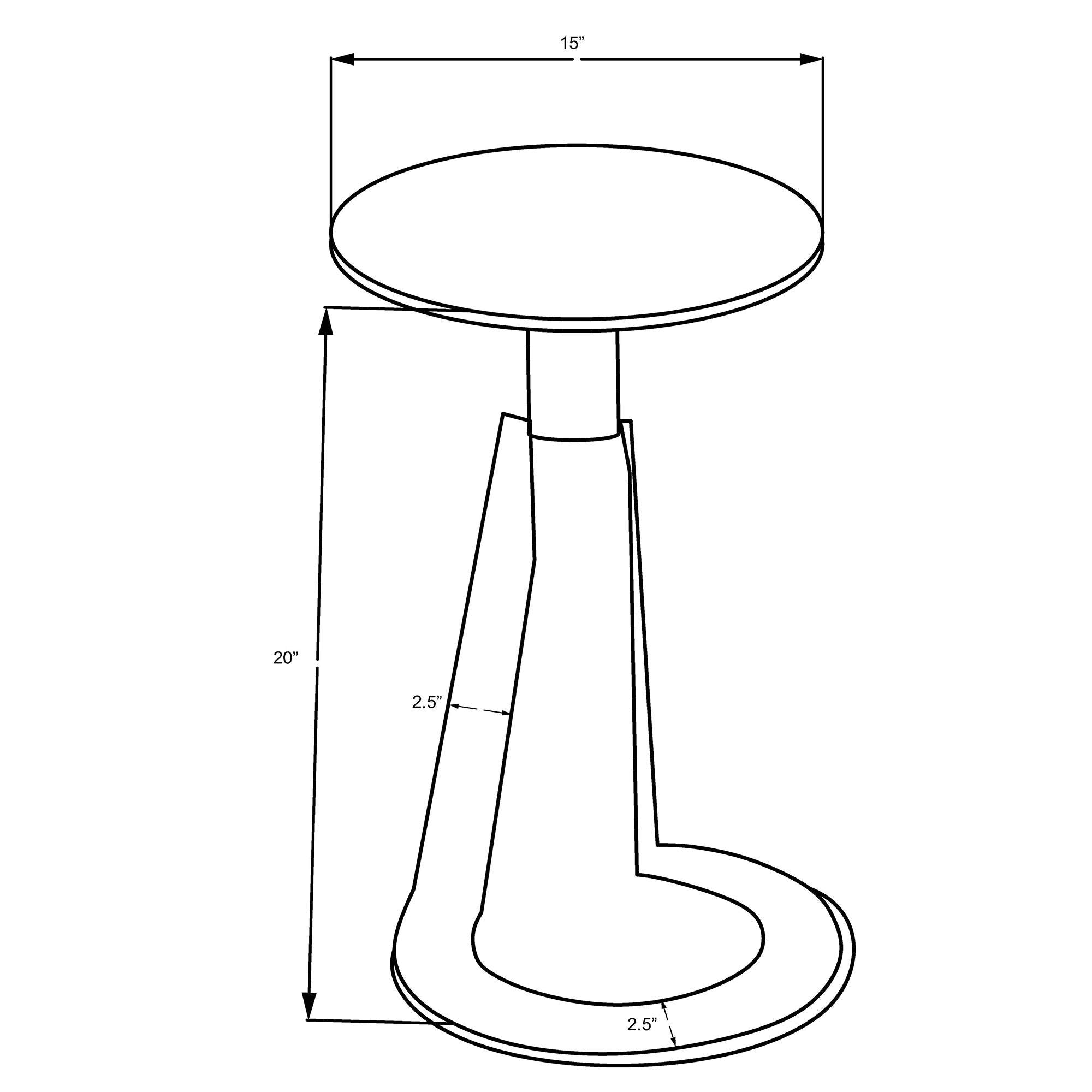 DEVAS-ACCENT TABLE-BLACK