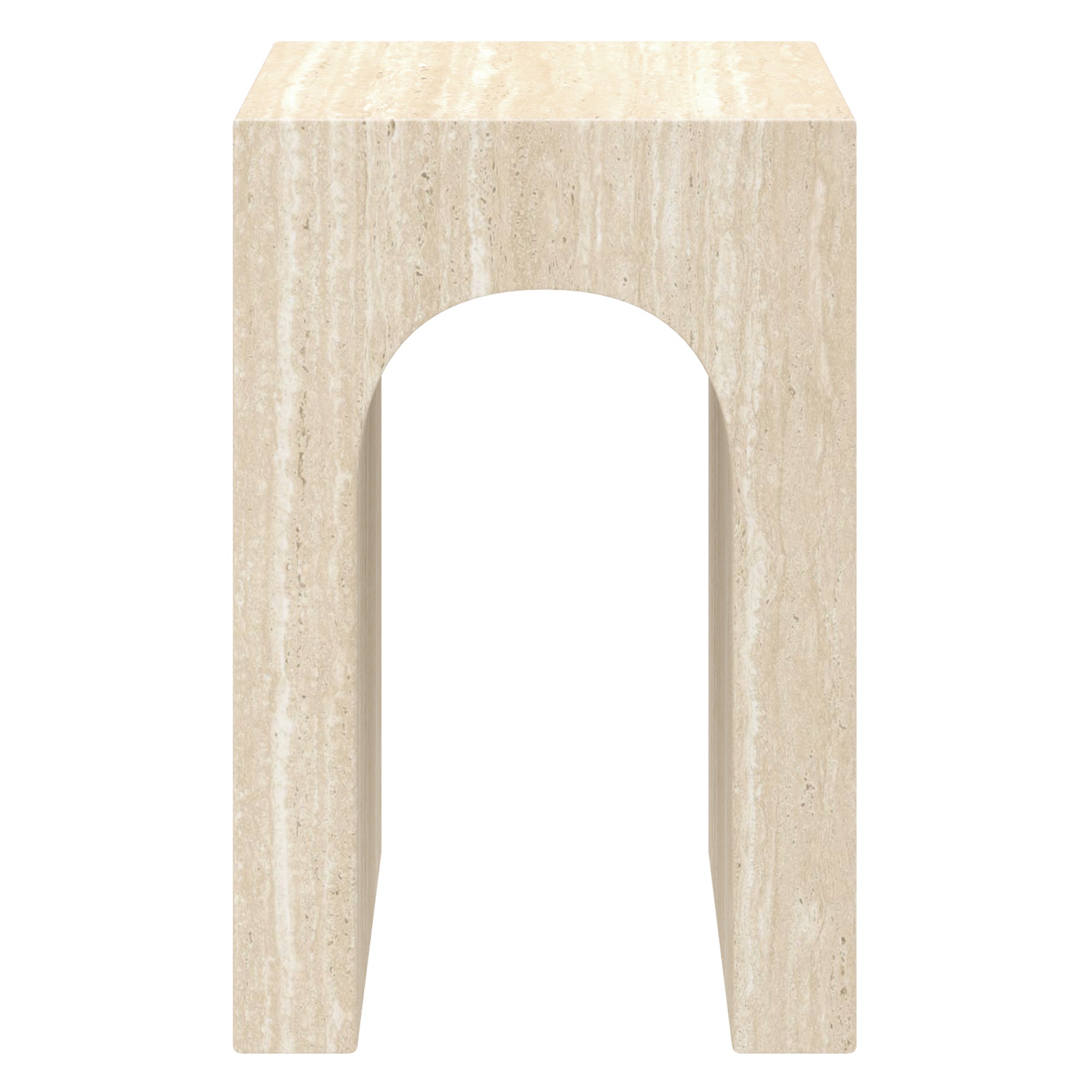 ATTICUS-ACCENT TABLE-TRAVERTINE