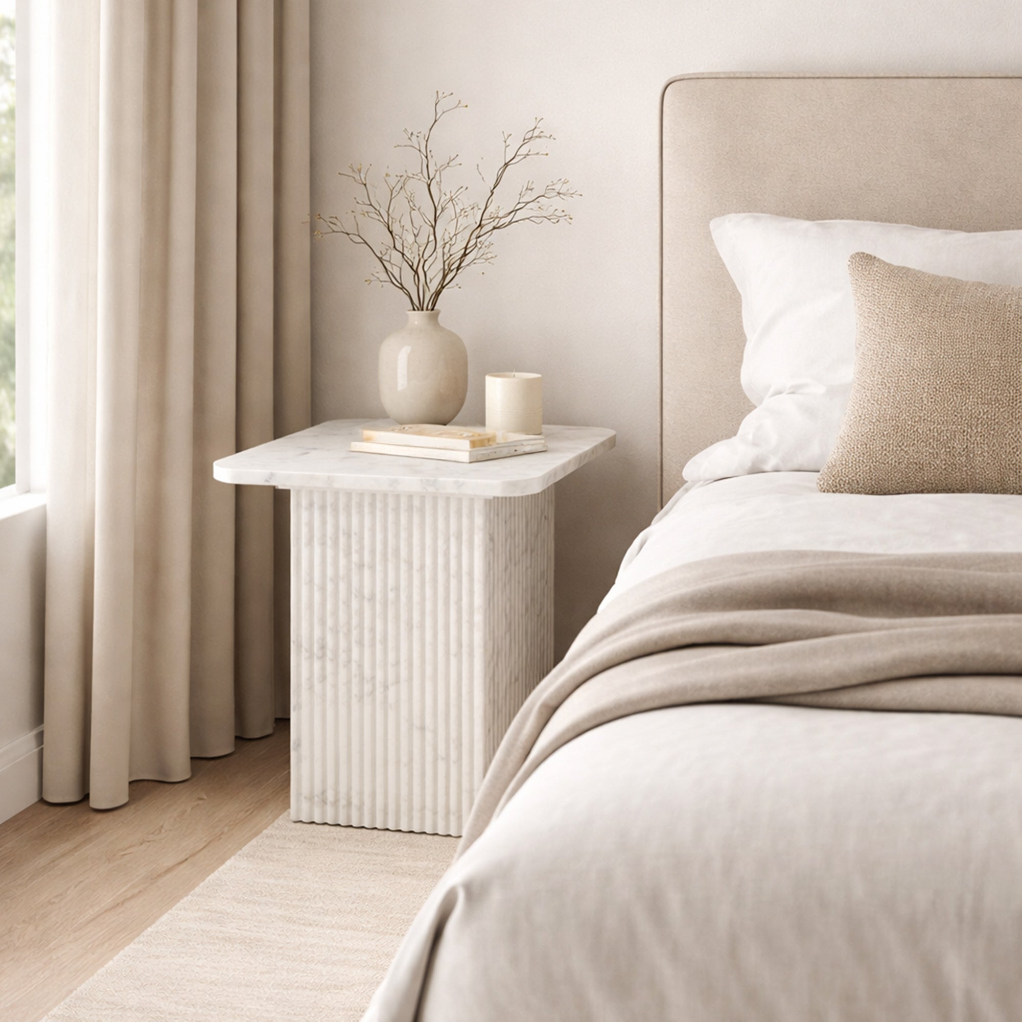 ROLAND-ACCENT TABLE-WHITE