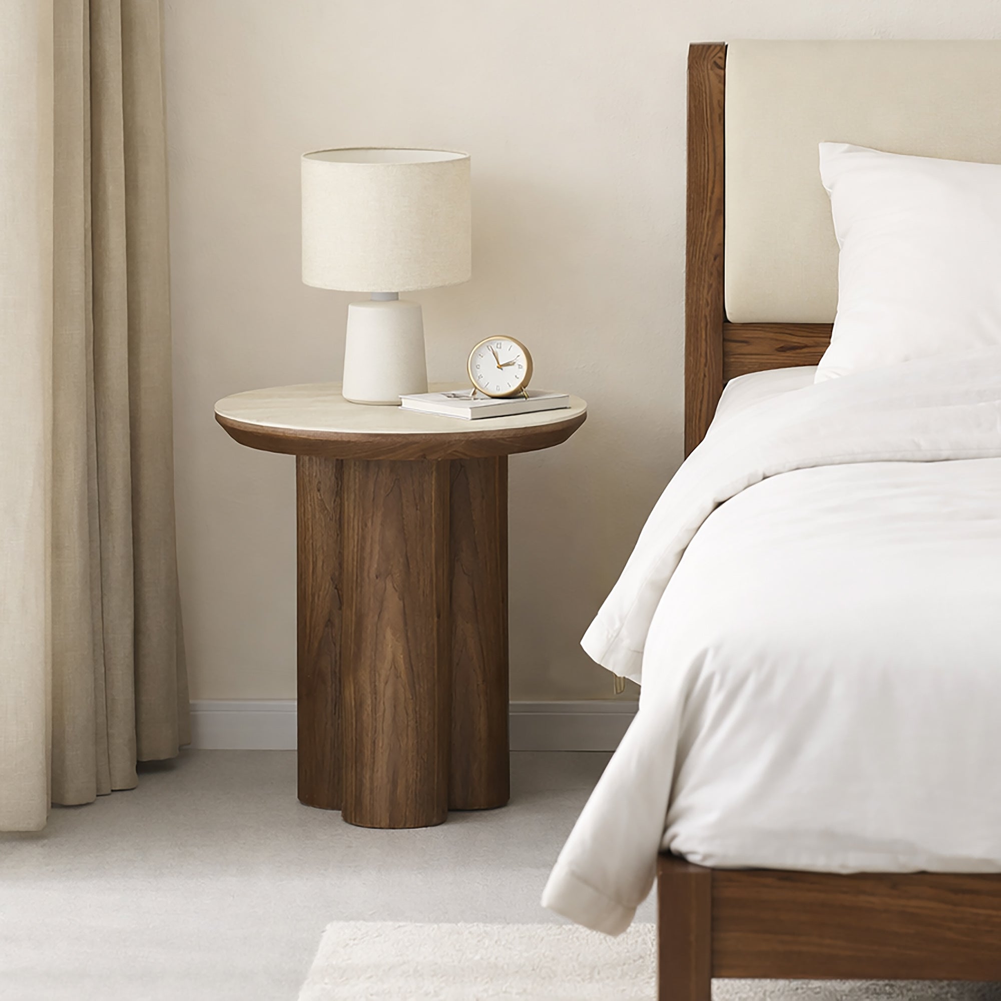 SEATON-ACCENT TABLE-WALNUT