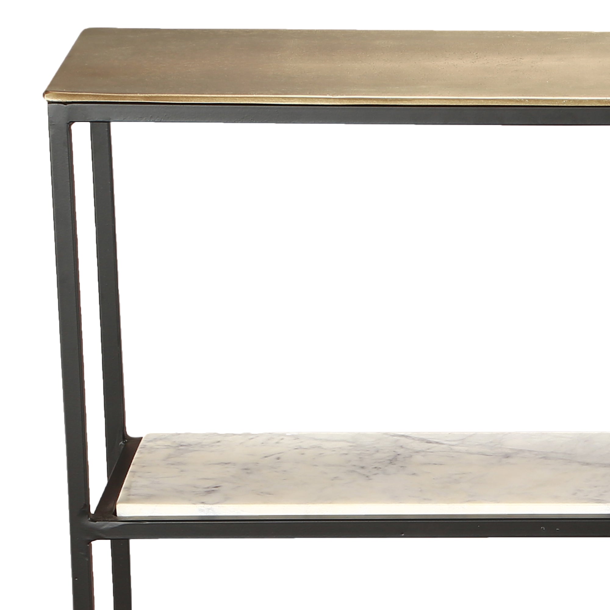 IZZY-CONSOLE TABLE-ANTIQUE GOLD BLACK