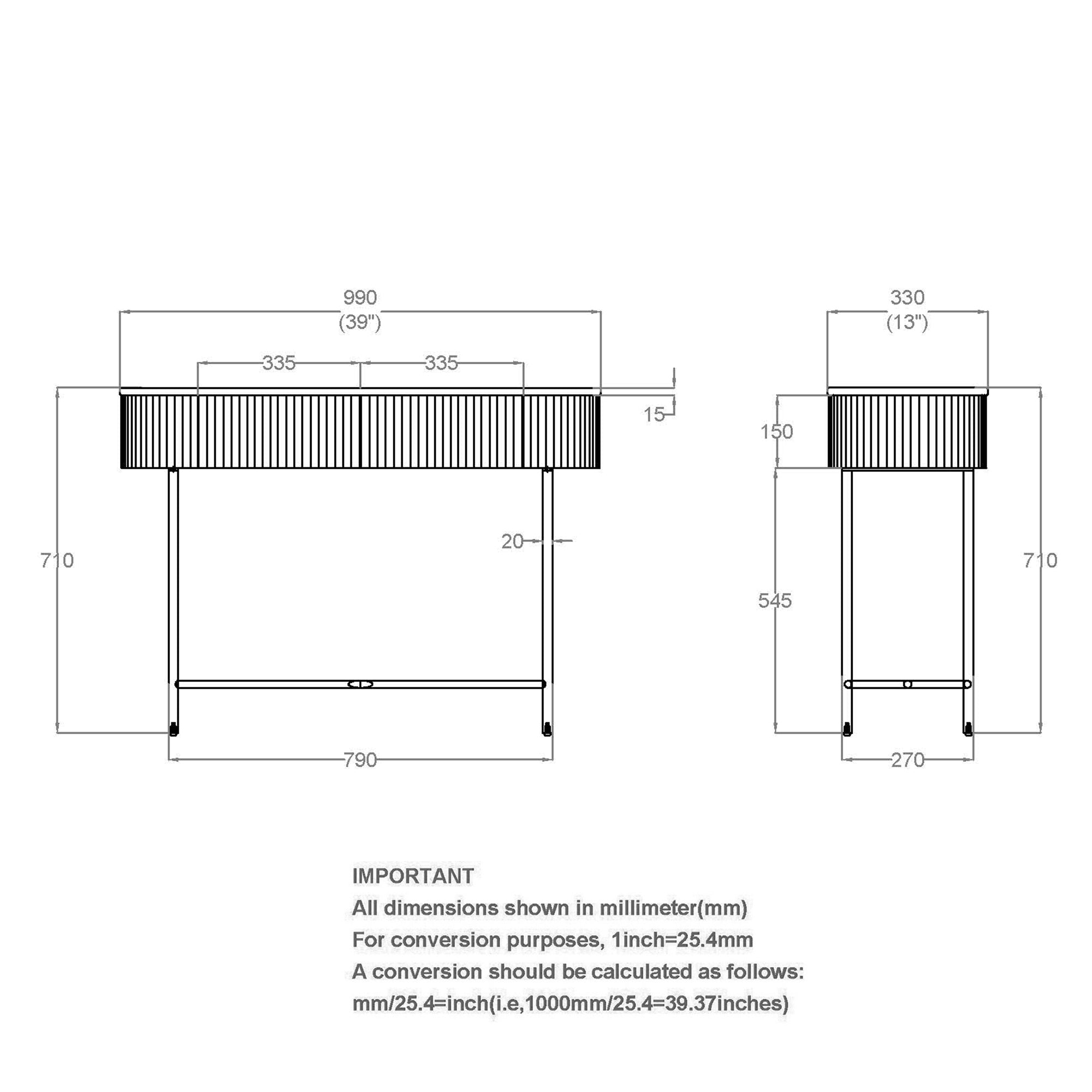 REYNA-CONSOLE TABLE-BLACK