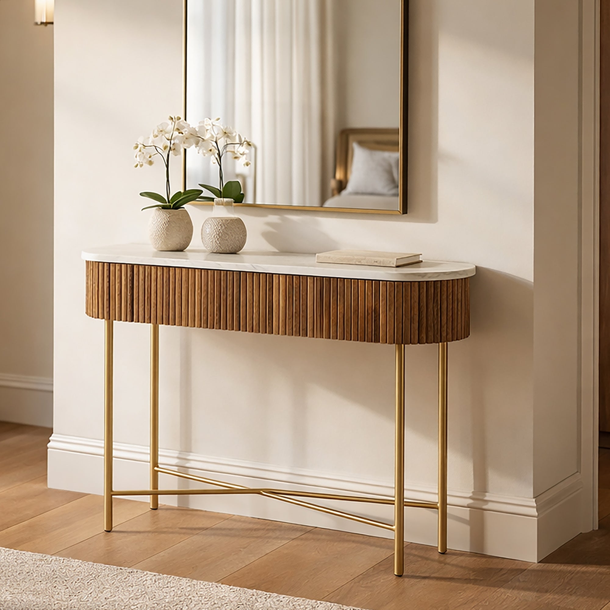REYNA-CONSOLE TABLE-WALNUT