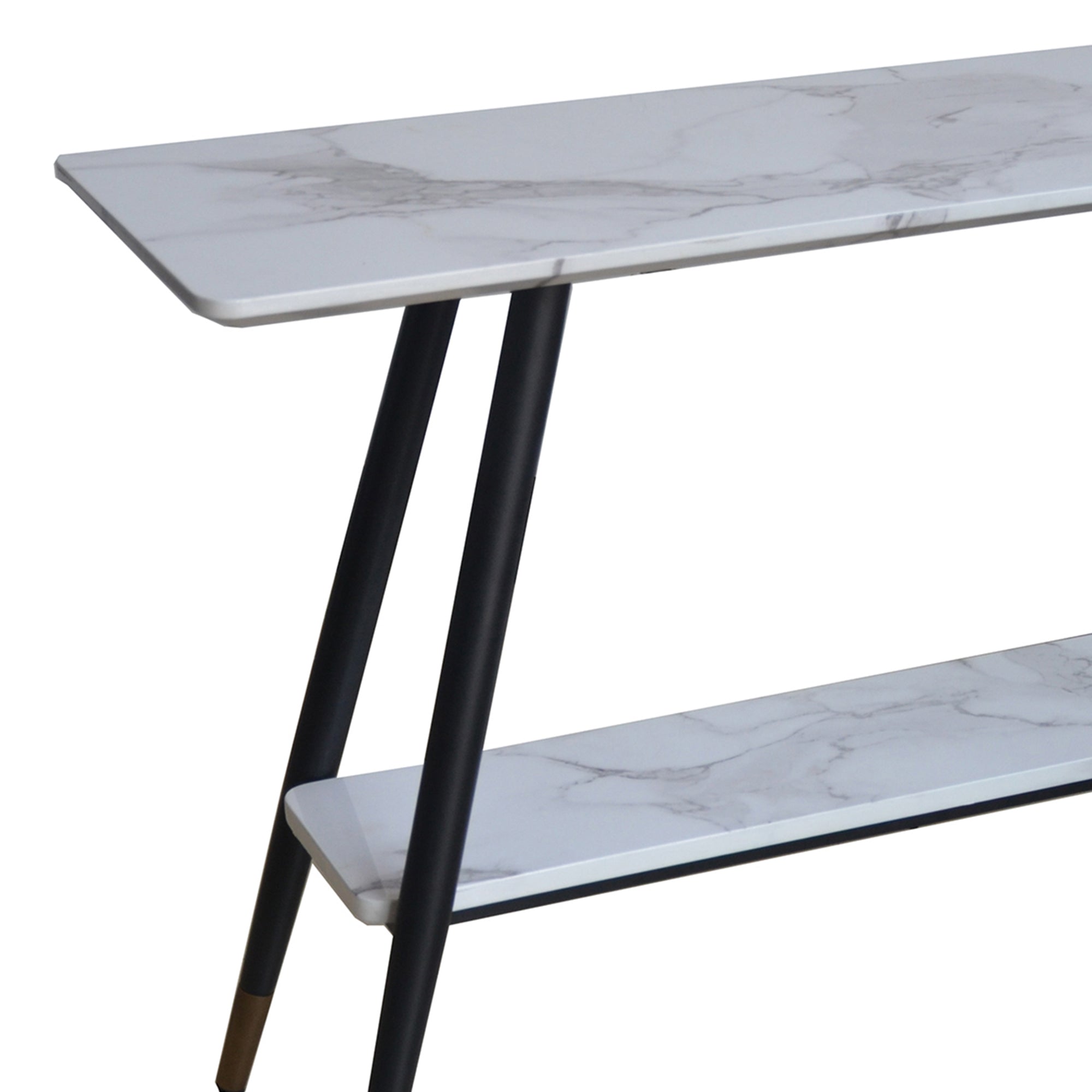 EMERY-2TIER CONSOLE TABLE-WHITE