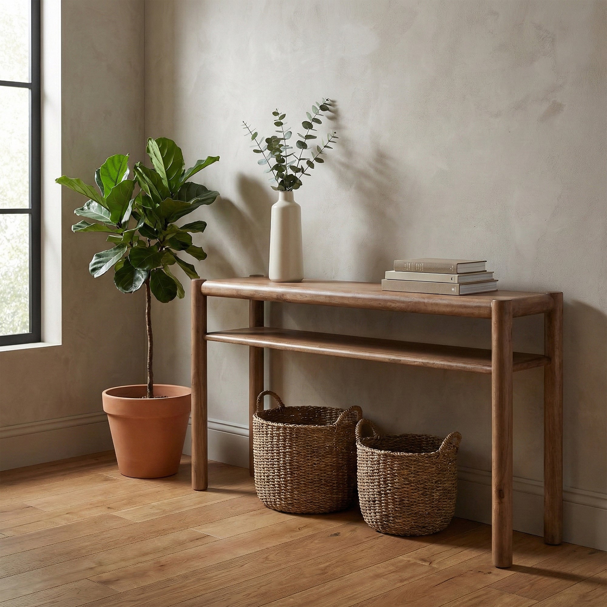 ADVIK-CONSOLE TABLE-WALNUT