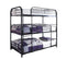 B-503 Bunk Bed, Black, Single Size, Triple Decker, Metal Frame