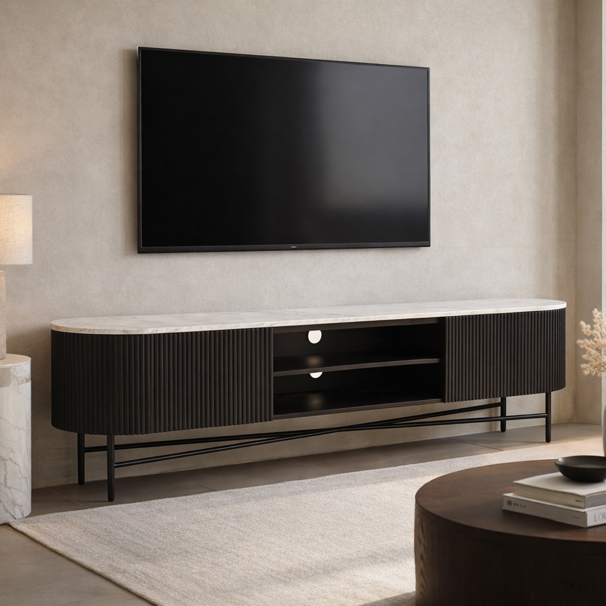 REYNA-MEDIA CABINET-BLACK