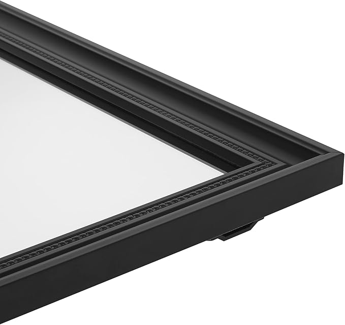 JL Wall Mirror, Black Frame, 24" x 36"