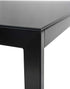 JL  0626BL Dining Table, Black Glass Top, Black Metal Frame, 44" x 30"