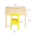 JL Kid's Dining Set, 5Pc, 26" Solid Pine Table, 4 Fun Coloured Chairs