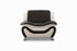 BOL "AUCKLAND" Armchair, Black + White, Faux Leather, Chrome Legs