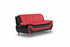 BOL "AUCKLAND" Sofa,  Red+ Black, Faux Leather, Chrome Legs