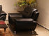 "FELIX Black" Sofa, Love Seat or Chair, Faux Leather, Chrome Legs