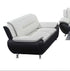 "FELIX" Black + White, Sofa, Love Seat or Chair, Black and White, Faux Leather, Chrome Legs