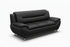 BOL "FELIX Black" Sofa, Faux Leather, Chrome Legs