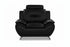 BOL "FELIX Black" Armchair, Faux Leather, Chrome Legs