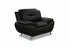 BOL "FELIX Black" Armchair, Faux Leather, Chrome Legs