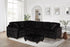 "GILLIAN" Sectional Sofa, Including Ottoman, Black, Course Corduroy Fabric, Very Soft, Reversible