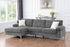 BOL "NOVA" Sectional Sofa, 103" Wide, Grey, Fabric, Left Hand Chaise Only, Chrome Metal Legs