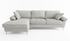 BOL "NOVA" Sectional Sofa, 103" Wide, Beige, Fabric, Left Hand Chaise Only, Chrome Metal Legs